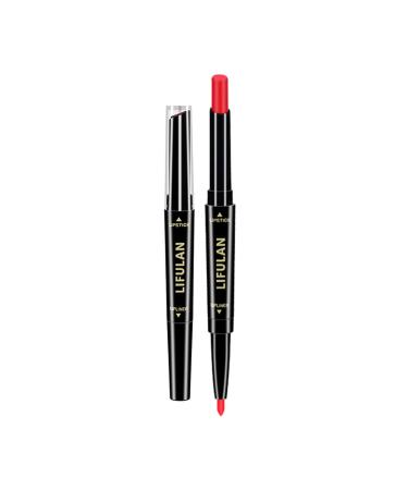 Lipstick + Lipliner set creamy and matt finish highly pigmented long-lasting multifunctional lipstick 2in1 lipstick set 1 piece (1 Pack) # 08