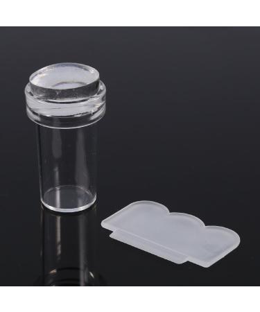 Fashion Nail Art Seal Transparent Silicone Nail Polish Transfer Stamper & Scraper Set Nail Art Printing Tool
