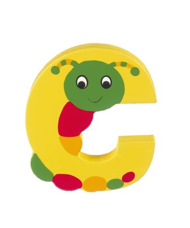 Wooden Letters by Orange Tree Toys Letter C for Caterpillar - Alphabet Animal Letter for Personalised Baby Name Toy Box Door Wall Decorations Animals Nursery Decor Boys Girls Bedroom Accessories