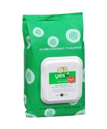 Yes to Cucumbers Hypoallergenic Facial Towelettes 30 ea