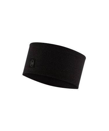 Buff Headband Merino Wide Unisex Adult Solid Black