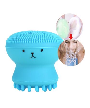 Silicone Jellyfish Octopus Face Cleansing Brush - Blue - Buy Online on SooperMarket.com