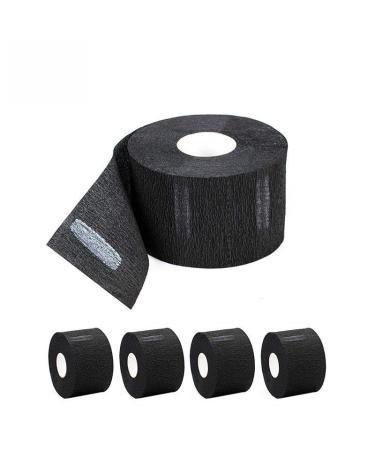 5 Rolls Disposable Barber Neck Strips Waterproof Perm & Colouring Tools for Salon Hair Cutting &Stylist Black