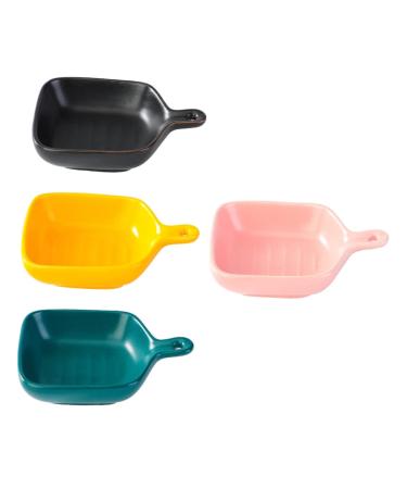 MAGICLULU 4pcs Seasoning Dish Sauce Dish Ceramics Sauces Dried Fruit re-usable