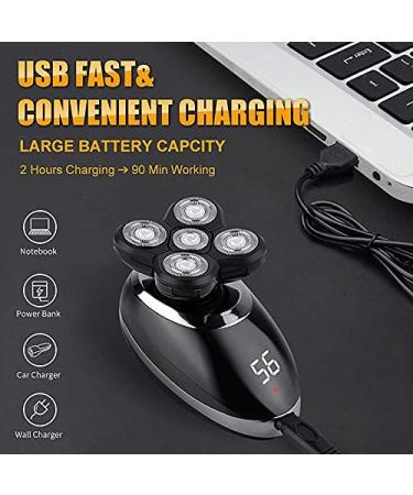 Electric Razor for Men - 5-in-1 Wet & Dry Shaver Kit | Rechargeable Rotary Grooming Tool - Buy Online on SooperMarket.com