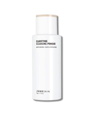 JUNO & Co. Exfoliating Face Wash, 10 Ingredients Facial Clarifying Cleansing Powder with Hyaluronic Acid for Extra Hydration 50g / 1.76oz