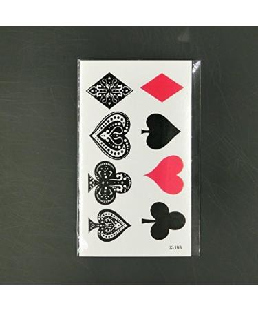 Oottati Small Cute Temporary Tattoo Hearts & Spades Set of 2 - Buy Online on SooperMarket.com