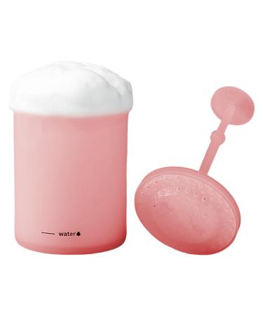 Soap Foamer - Portable Manual Bubble Foamer | Ergonomic Facial Cleansing Tool Skincare Cleanser Foam Maker for Travel Household Pink