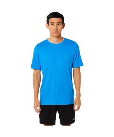 ASICS Men's Short Sleeve HTHR TECH TOP Apparel 3X-Large Electric Blue Heather