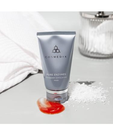 COSMEDIX Pure Enzymes Cranberry Exfoliating Mask - Gentle Exfoliation for Dry Skin | Smooth Texture with L-Lactic Acid & Cranberry Enzymes | Cruelty-Free - Buy Online on SooperMarket.com