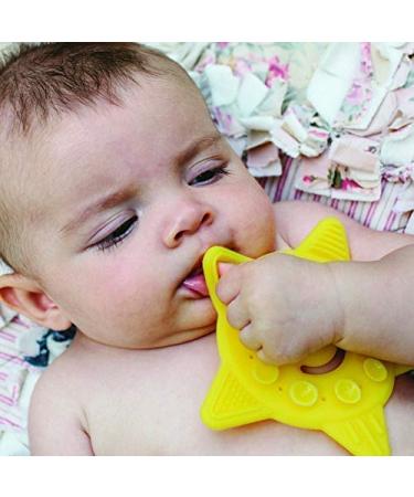 Poppies Smiley The Star BPA-Free Silicone Suction Cup Teether & Sensory Bath Toy (Yellow) - Buy Online on SooperMarket.com