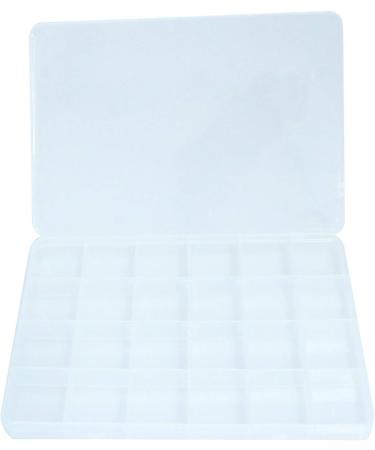 RLECS 2PCS Transparent Plastic Jewelry Organizer Box - 24 Slots Storage Container for Bead Rings Display - Buy Online on SooperMarket.com