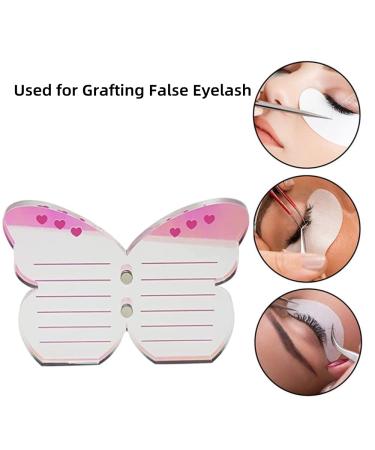 Grafting False Eyelash Extension Pallet & Tweezers Set - Butterfly-shaped Makeup Palette for Individual Training - Dazzling Design (5.9x3.9inch) - Buy Online on SooperMarket.com