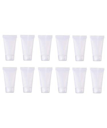 20PCS 10ML Clear Empty Refillable Plastic Soft Tubes Bottle Cosmetic Sample Bottles Jars Travel Makeup Container with Screw Cap For Lip Gloss Balm Body Lotion Shower Gel Shampoo Facial Cleanser (10ml)