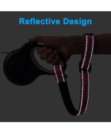 Petbonus Short Dog Leash - Adjustable Reflective Safety Bracelet for Dogs & Strollers - Soft Padded Handle (Pink) - Buy Online on SooperMarket.com
