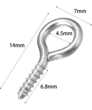 Linsoir Beads 200 Pcs Metal Screw Eye Pins Hooks 7X14mm - Rhodium Plated for DIY Jewelry Making and Crafts - Buy Online on SooperMarket.com