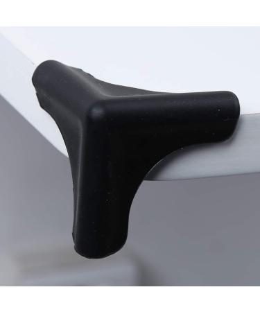 Edge Corner Protectors Guards Silicone Smooth Soft Children Safety Cushions Triangle Shape for Wood Glass Steel Ceramics Surface 4Pcs Black - Buy Online on SooperMarket.com