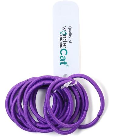 12 PCS Elastic Hair Bands 3mm Elastic Hair Ties Ponytail Holders Bulk Hair Ties No Metal Gentle Elastics for Women Men Girls Kids (Purple) - Buy Online on SooperMarket.com