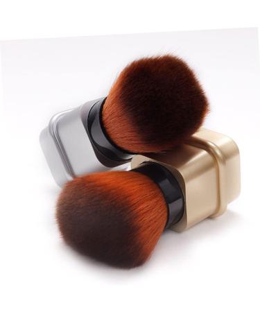 Didiseaon Nail Dust Brush Nail Cleaning Brush Puff Nail Display Stand Makeup Powder Brush Retractable Tube Brush Makeup Blush Highlighter Mineral Nylon Wool Travel Makeup Tools 8.2x3.3cm Silver - Buy Online on SooperMarket.com