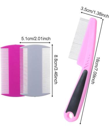 3 Pcs Dog Flea Comb Double-Sided Flea Comb Remove Float Hair Tear Marks Tick Removal Tool Double-Sided Flea Comb for Cat Dog - Buy Online on SooperMarket.com