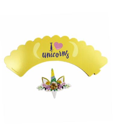 Warmhm Cake Decorations 96pcs Paper Cups Decorate Cake Unicorn Cupcake Wrappers