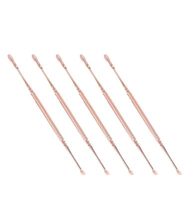 5pcs Spring Earpicks Pickers Wax Curette Woman Comfotable Simple End Cleaner Gold Adults Cleaner: Sturdy for Ear Pick Earwax Picks Stainless Ended Remover Earpick