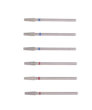 MZCMSL 6pcs Tapered Barrel Cuticle Drill Bits Pro Diamond Bits for Nail Prep 3/32 Shank Efile Bit (Fine & Medium) 3x9mm - Buy Online on SooperMarket.com
