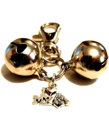 Silver Knight Loud Large Dog Collar Bells/ Training Bells/ 'I Love My Dog' Bells/ Dog Jingle Bells/ 2 x 20mm Bells/ Easy Attach Bells/ Find My Dog Bells - Buy Online on SooperMarket.com