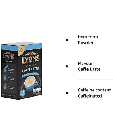 Lyons Premium Instant Coffee Bag Sachets | FabFinds Assorted Gift Mug (Caffe Latte 8X 12Sachets) - Buy Online on SooperMarket.com