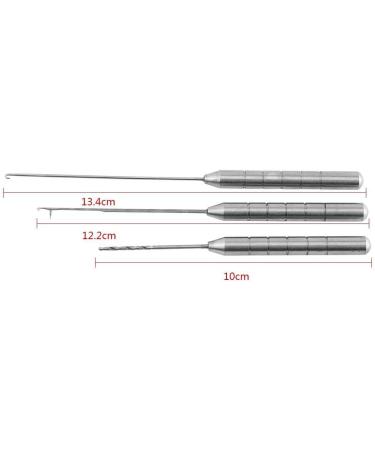 Alomejor 3Pcs Set Aluminum Alloy Bait Needle Fish Drill Rig Kit - Perfect Rigging Tool for Anglers - Buy Online on SooperMarket.com