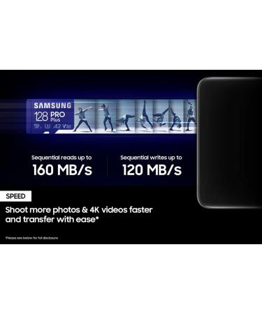 Samsung PRO Plus 128GB microSDXC Memory Card | Up to 160MB/s | UHS-I U3 A2 V30 | Full HD & 4K UHD | For Android Smartphones, Tablets, GoPro, DJI Drone | Model: MB-MD128KB/AM - Buy Online on SooperMarket.com