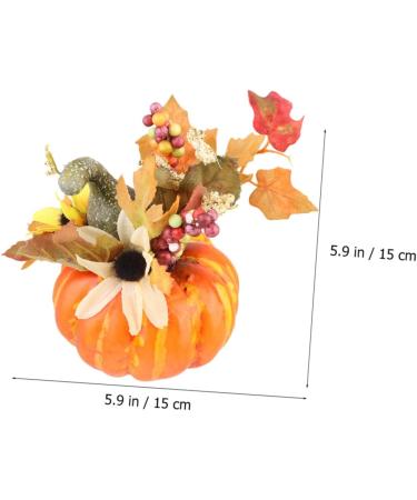 AOKWAWALIY 2pcs Pumpkin Ornaments Sunflower Ornament Simulation Halloween Pumpkin Realistic Pumpkin Photography Prop for Halloween Decor Simulation Pumpkin Household Potted Plant Foam - Buy Online on SooperMarket.com