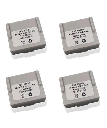 (Pack of 4) 3.6V 68300900 2100mAh Rechargeable Ni-MH Battery for Crane Remote Control Battery 68300900