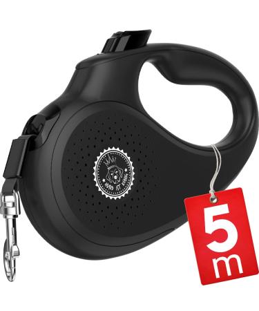 Dog is K nig roller leash dog leash 5m for small & large dogs |High quality dog leash extendable with a comfortable handle |Robust pull -out leash |Smart brake system |15-50kg m |5m |Up to 25kg of night black
