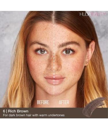HUDA BEAUTY #BombBrows Full n Fluffy Volumizing Fiber Gel - Rich Brown for Lush Eyebrows | International Shipping Available - Buy Online on SooperMarket.com