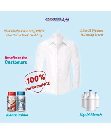 Ultra Concentrated Water Activated Bleach Tablets - 40 Phosphate Free Tablets for Laundry & Multipurpose Cleaning - Eco-Friendly Liquid Bleach Alternative (7.05 OZ - Buy Online on SooperMarket.com