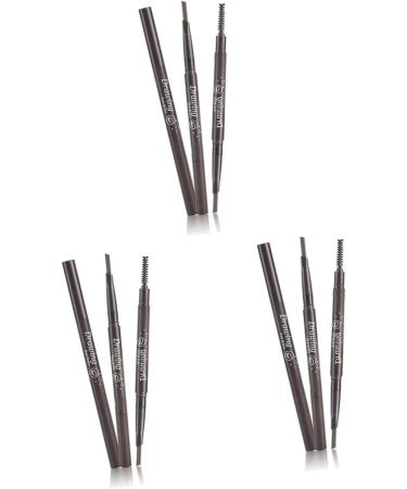 HAPINARY 3pcs 2 1 Eyebrow Pencil Waterproof Eyebrow Pencils Eyebrow Brush Waterproof Brow Pencil Stand Preamp - Buy Online on SooperMarket.com