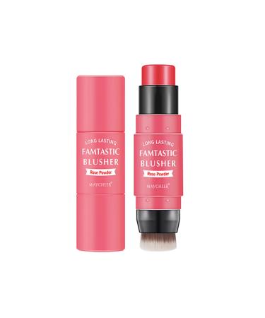 Creamy Blush Stick Buildable & Blendable Finish Luxurious Adds Shimmer Easy To Use On The Go Easy To Use Blends Effortlessly Cream Blush Makeup for All Skin Tones (B)