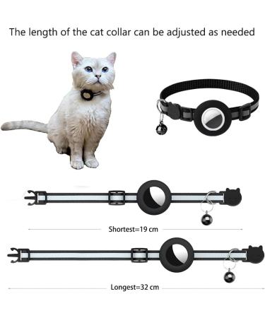 Hepplly Reflecting Airtag Cat Neck Band with Bell & Holder - Safe & Stylish Kitten Collar (Hellblau) | International Shipping Available - Buy Online on SooperMarket.com