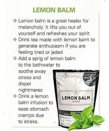 SEP Leanbeing- Lemon balm Leaves (100g) | Lemon balm tea | Relaxes muscles Provides better sleep and healthy digestion - Buy Online on SooperMarket.com