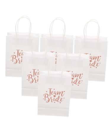 6pcs Wedding Bridesmaid Gift Bag Wedding Party Favor Bags Items for Wedding Welcome Bags Bridal Shower Bags Groomsmen Bags Bride Gift Bag Hen Party Bag Bridesmaid Bag Props Paper