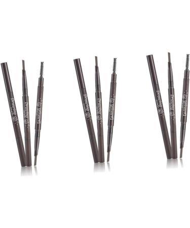 PLAFOPE 3pcs 2 1 Eyebrow Brush Eyebrow Pencil Waterproof Brow Pencil Makeup Sharpener Stand Microblading Pen - Buy Online on SooperMarket.com