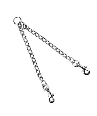 Metal Double Dog Leash Hundeleine Doubleleine for 2 dogs 60 cm double dog high -performance steel chain.