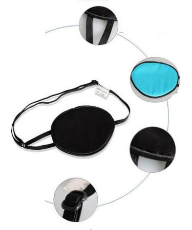 1PC Black Unisex Adult Adjustable Soft Eye Patch Silk Single Eye Mask Amblyopia Corrected Visual Recovery Eye Patches Full Cover for Lazy Eye Astigmatism Training Eye Care - Buy Online on SooperMarket.com
