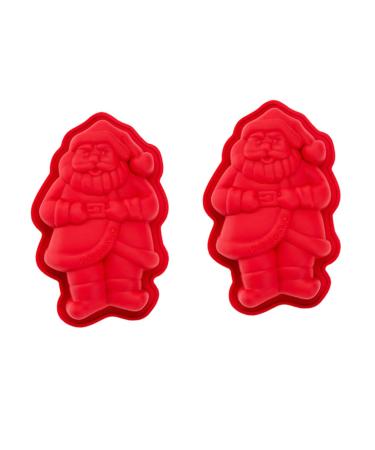 PRETYZOOM 2 pcs Moulds Molds Biscuit Baking Cartoon DIY Mold Silicone Mould Themed Food Cake Dessert Adorable 18.2X11.5X3CM As Shown