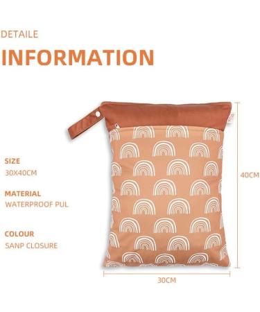 Wet Dry Bags for Baby Cloth Diapers & Breast Pump Parts  Waterproof Reusable Wet Bag with Two Zippered Pockets & Handle  Beach Pool Gym Bag Stroller Yoga Toiletries Daycare Organizer - Buy Online on SooperMarket.com