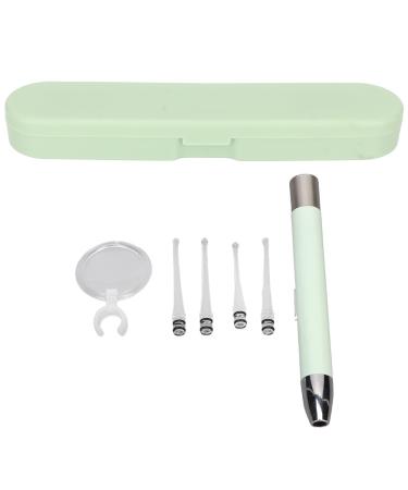 Pen Light for Nurse Doctor Dual Light Sources LED Ear Checking Penlight Ear Wax Removal Ear Spoon with 4 Tips Magnifying Lens Light Green