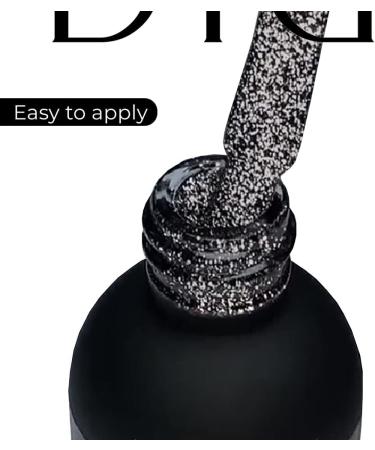 Didier Lab - Premium UV Gel Nail Polish - Brillant No. 10 - Gel Nail Varnish - Nail Art - Long-Lasting High Gloss Wear - Black Gel Nail Polish - Gel Nails - Glitter Gel Nail Polish - Rich Pigment - Buy Online on SooperMarket.com