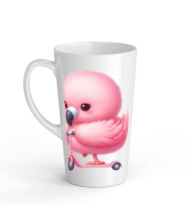 Pink Flemish Baby Mug for Kids in White Ceramic - Large 483 ml Perfect for Hot Chocolate or Milk Fun and Easy to Use