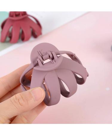 UTENEW Set of 6 Medium Hair Claw Clips - No-Slip Grip Octopus Jaw Clips for Thick Hair - Daily Hairstyle Accessories (6 Colors) - Buy Online on SooperMarket.com